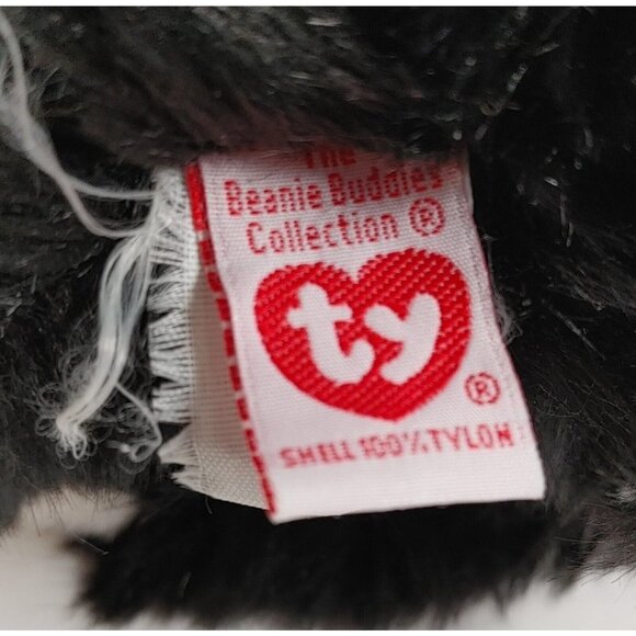Ty Beanie Babies: POOFIE the black & white SHEEP DOG Retired 2002  No hangtag - Picture 4 of 4
